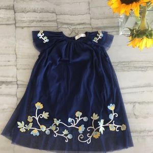 Zara Girls: Navy Lined Mesh Dress